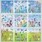Spring Flower Window clings Decorations Window Decals Stickers for Office Home